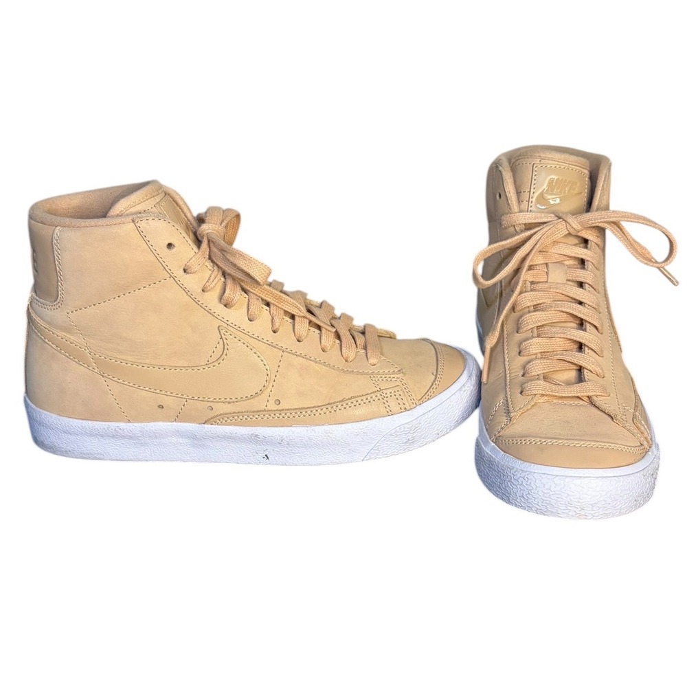 Nike Tan Blazer Mid 77 Leather High Top Sneakers Women's Size 7.5